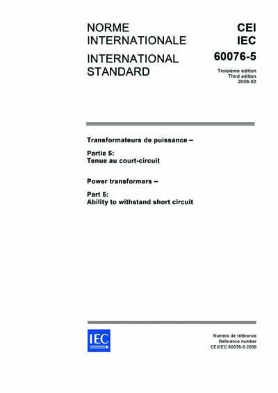 IEC 60076 5 Ed 3 0 B 2006 Power Transformers Part 5 Ability To 